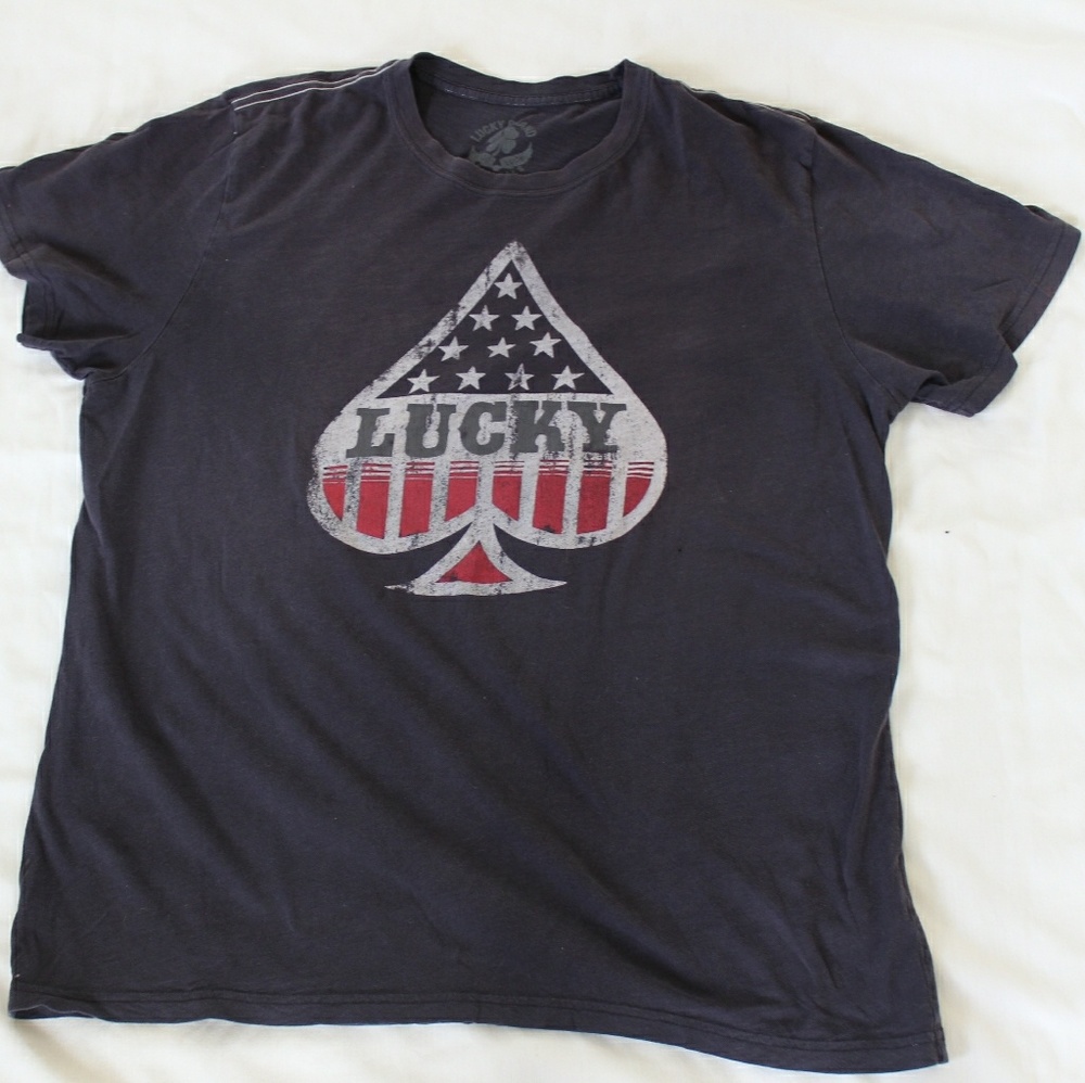 Lucky Brand gray graphic tee size XL